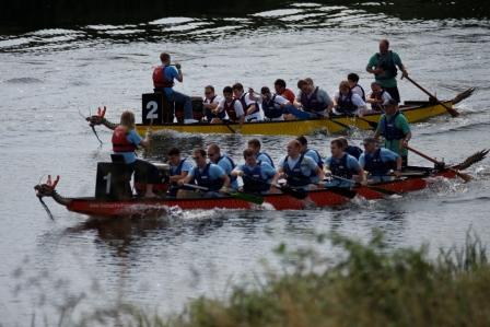 Dragon Boats at Downham Market Water Festival