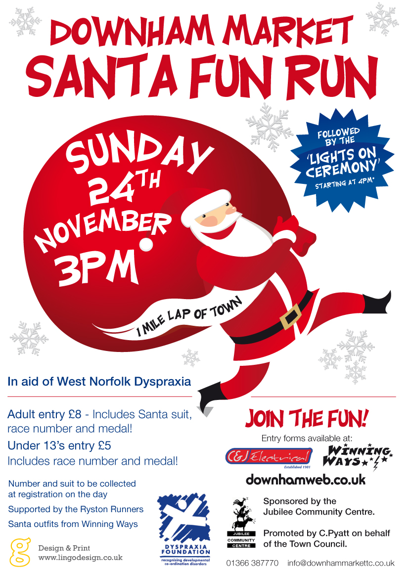Santa Fun Run Poster 2013