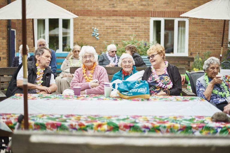 Residents enjoying Care Home Open Day at Diamond House